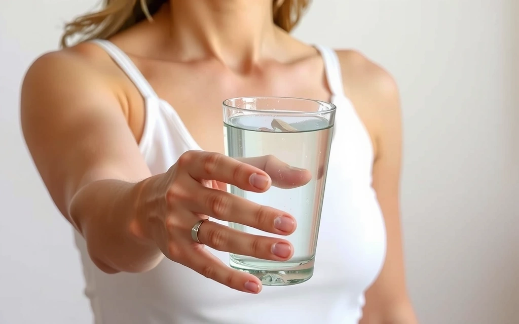 Person drinking water from a glass