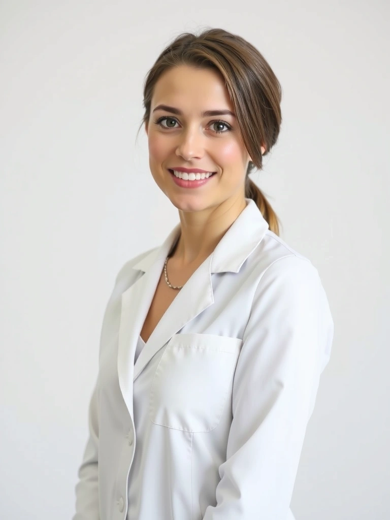 Professional portrait of a friendly female nutritionist